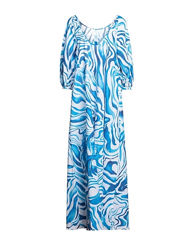ALBERTA FERRETTI Long dress Azure 100% Cotton