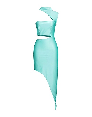 CRISTINAEFFE One-shoulder dress Light green 90% Polyester, 10% Elastane