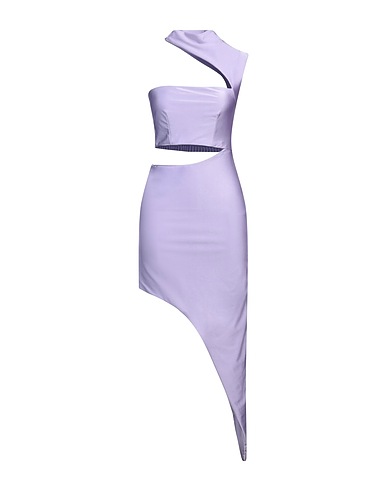 CRISTINAEFFE One-shoulder dress Lilac 90% Polyester, 10% Elastane