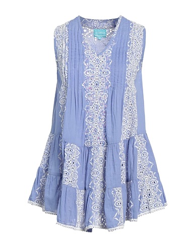 ICONIQUE Short dress Light blue 100% Cotton