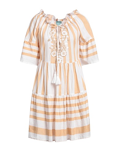 ICONIQUE Short dress Beige 100% Cotton