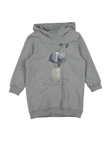 IL GUFO Dress Grey 94% Cotton, 6% Elastane, Polyamide