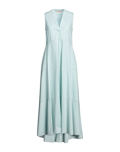 TWINSET Vestito lungo Celeste 94% Cotone, 6% Elastan