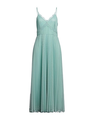 TWINSET Long dress Light green 100% Polyester