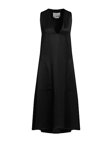 SA SU PHI Midi-Kleid Schwarz 57% Seide, 43% Viskose