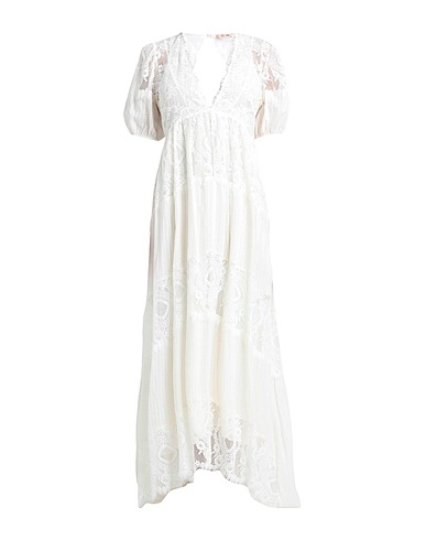TWINSET Robe longue 100% Coton, Polyamide