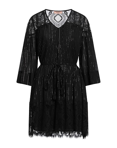 TWINSET Short dress Black 100% Cotton, Polyester, Polyamide