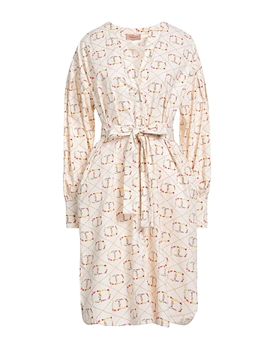 TWINSET Midi dress Cream 100% Cotton