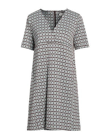 PAUL & JOE Short dress Dark brown 67% Cotton, 22% Polyethylene, 9% Polyamide, 2% Rubber