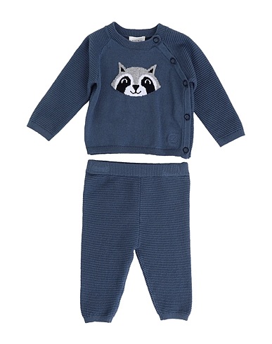 CARRÉMENT BEAU Baby co-ord  Slate blue 85% Organic cotton, 15% Wool