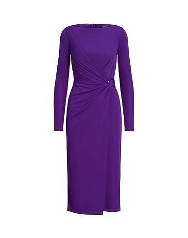 LAUREN RALPH LAUREN Midi dress Purple 94% Polyester, 6% Elastane