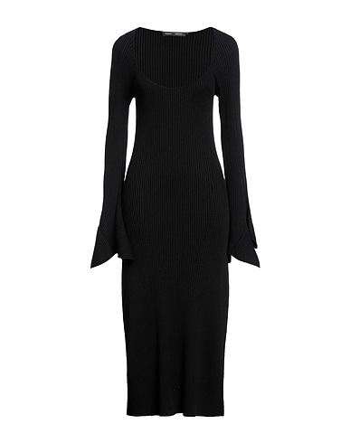 PROENZA SCHOULER Robe mi-longue Noir 48% Soie, 36% Viscose, 9% Cachemire, 7% Polyester