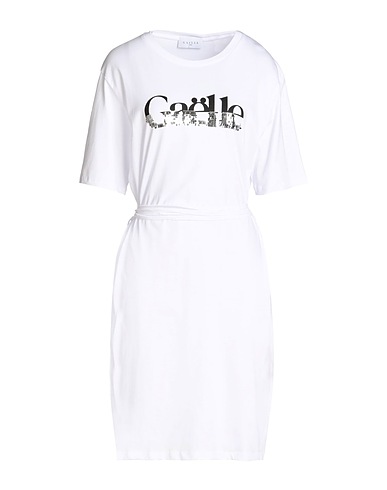 GAëLLE Paris Vestito midi Bianco 100% Cotone
