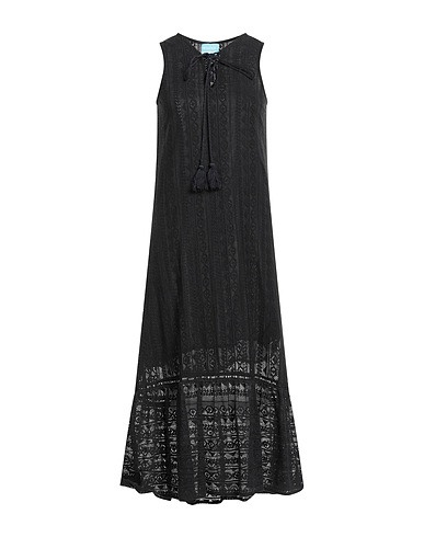 ICONIQUE Midi dress Black 80% Cotton, 20% Polyamide