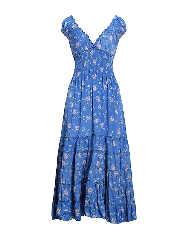 ICONIQUE Midi dress Light blue 100% Polysilk
