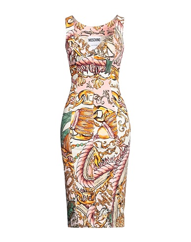 MOSCHINO Midi dress Ivory 98% Cotton, 2% Elastane
