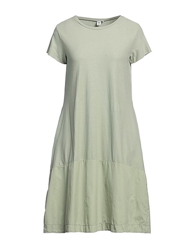 EUROPEAN CULTURE Short dress Sage green 100% Cotton