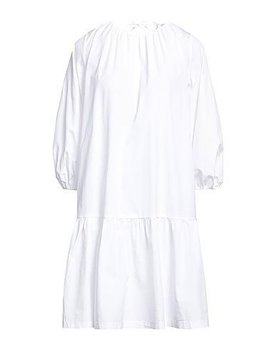 EUROPEAN CULTURE Short dress White 100% Cotton
