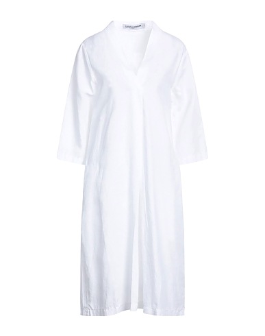 EUROPEAN CULTURE Midi dress White 69% Lyocell, 31% Linen