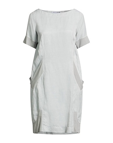 EUROPEAN CULTURE Minivestido Gris perla 32% Rayón, 27% Viscosa, 23% Algodón, 17% Lino, 1% Elastán