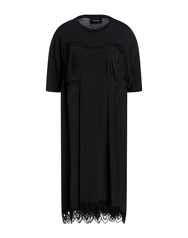 SIMONE ROCHA Μίντι φόρεμα Μαύρο 100% Βαμβάκι, Ασετάτ, Μετάξι, Πολυαμίδη