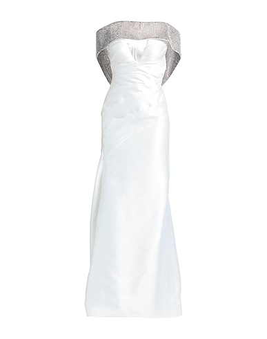 SANDRA MANSOUR Long dress BIANCO 100% PES - Polyethersulfone