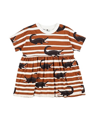 MINI RODINI Babykleid Braun 100% Organische Baumwolle
