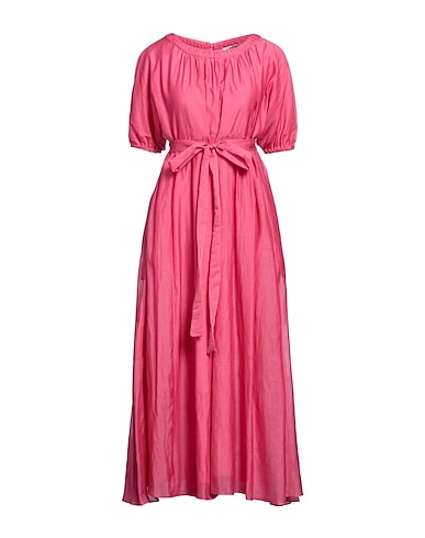 'S MAX MARA Long dress Magenta 64% Cotton, 36% Silk