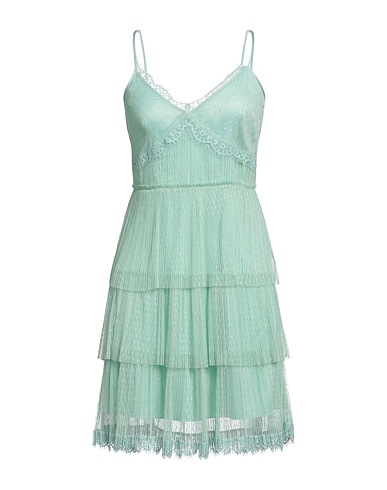 TWINSET Short dress Turquoise 100% Polyester, Polyamide
