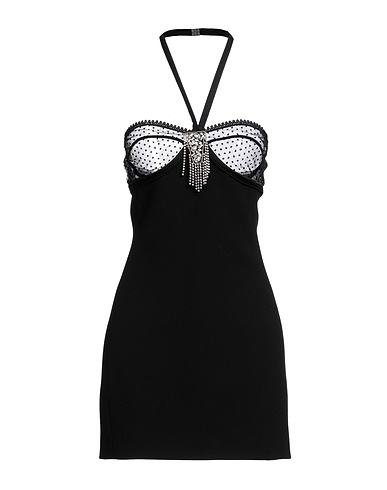 SAINT LAURENT Short dress Black 100% Wool, Cotton, Polyamide, Polyester, Acetate