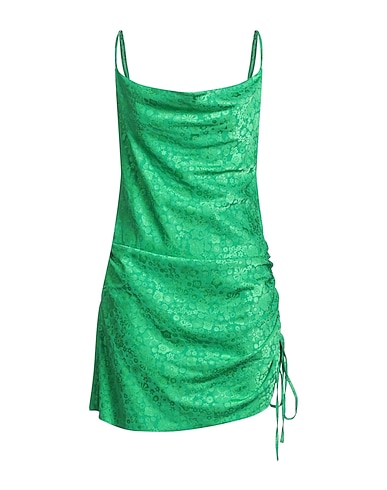 P.A.R.O.S.H. Short dress Green 64% Viscose, 34% Polyester, 2% Elastane