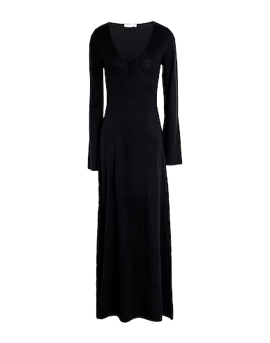 TOPSHOP Long dress Black 47% Polyester, 28% Acrylic, 19% Nylon, 6% Wool