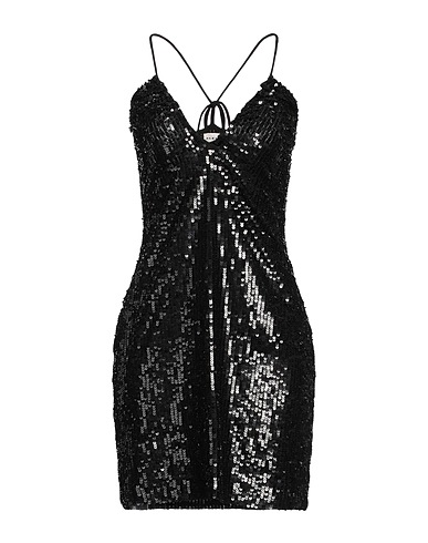 P.A.R.O.S.H. Sequin dress Black 90% Polyamide, 10% Elastane