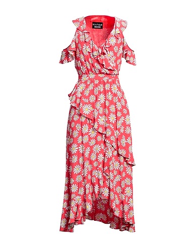 BOUTIQUE MOSCHINO Midi dress Coral 100% Viscose