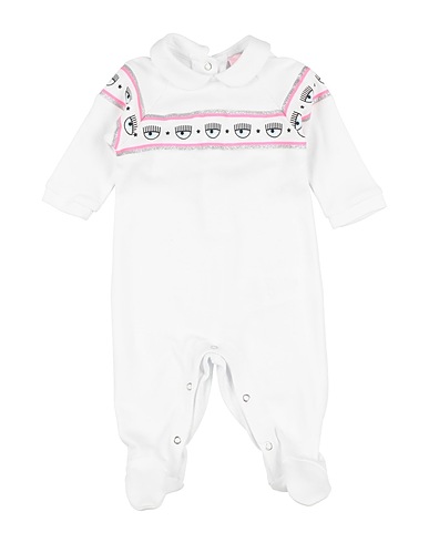 CHIARA FERRAGNI Strampelanzug für Babys Weiß 100% Baumwolle