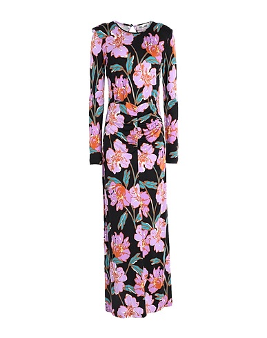 DIANE VON FURSTENBERG Long dress Black 72% Lyocell, 28% Wool