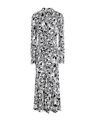 DIANE VON FURSTENBERG ロングワンピース・ドレス ブラック レディース