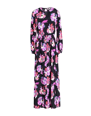 DIANE VON FURSTENBERG Long dress Black 66% Viscose, 34% Silk