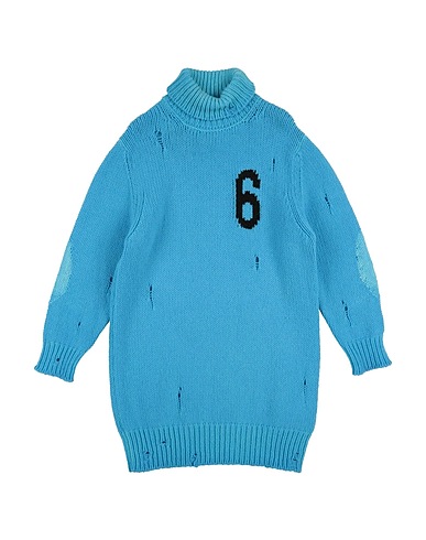 MM6 MAISON MARGIELA Vestidos Azul 80% Lana, 20% Nailon, Acrílico