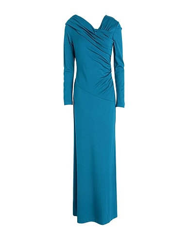 DIANE VON FURSTENBERG Long dress Turquoise 87% Viscose, 10% Nylon, 3% Elastane