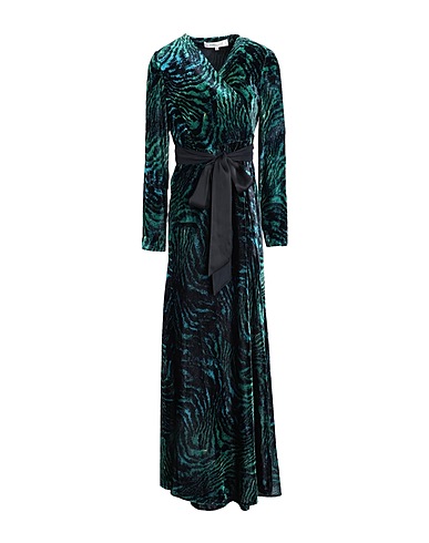 DIANE VON FURSTENBERG Elegant dress Emerald green 76% Viscose, 24% Nylon