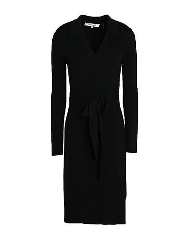 DIANE VON FURSTENBERG Kurzes Kleid Schwarz 39% Viskose, 28% Acryl, 25% Wolle, 8% Polyester