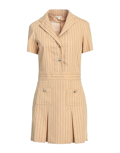 MAJE Short dress Sand 74% Cotton, 26% Linen
