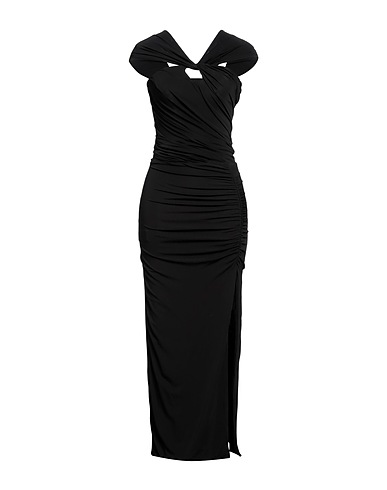 FEDERICA TOSI Long dress Black 95% Viscose, 5% Elastane