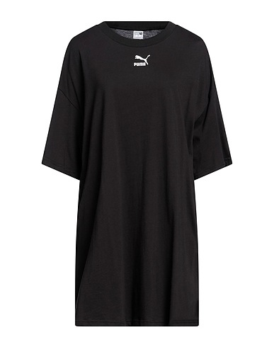 PUMA ミニワンピース・ドレス チャコール コットン 100% / ポリエステル