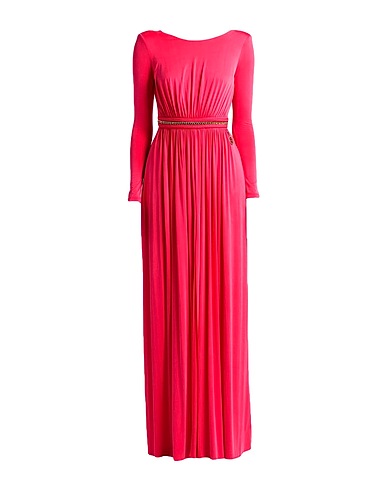 ELISABETTA FRANCHI Long dress RED CARPET Fuchsia 92% Cupro, 8% Elastane