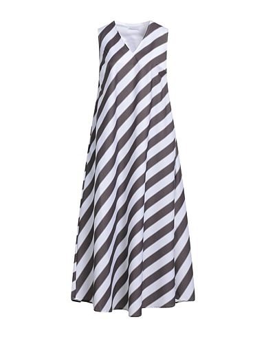 HUBERT GASSER Long dress White 75% Cotton, 22% Polyamide, 3% Elastane