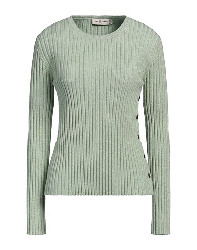 TORY BURCH Pullover Vert clair 82% Laine mérinos, 7% Polyester, 7% Nylon, 3% Autres fibres, 1% Élasthanne