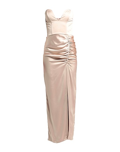 ACTUALEE Langes Kleid Beige 100% Polyester