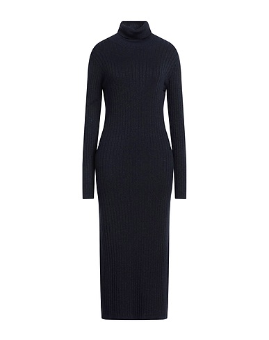 MAJESTIC FILATURES Vestido midi Azul noche 54% Algodón orgánico, 24% Viscosa, 15% Elastán, 7% Fibra metálica